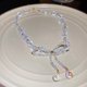thumbnail image 5 of 1 Uds. El collar con lazo de cristal de imitación es adecuado para la mayoría de las personas, collar decorativo, 5 of 6