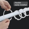 thumbnail image 3 of Shower Rings, 12pcs Clear Shower Curtain Hooks Round Plastic Shower Curtain Rings Hook Sli, 3 of 5