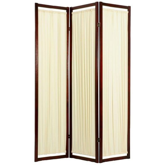 Oriental Furniture 6 Ft Tall Helsinki Shoji Screen, rosewood, 6 panel