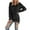 Black, variant on Winter Warmth Solid V-Neck Long Sleeve Fuzzy Pullover Sweater for Women – Plus Size Casual Thermal Soft Comfort Top for Fall & Winter