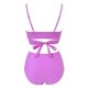 thumbnail image 4 of Conjunto de bikini cruzado con cuello halter y cintura alta para mujer, trajes de baño de dos piezas con efecto push up, 4 of 8