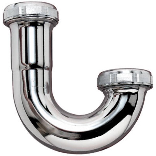 11/2 x 11/2Inch Satin Nickel Sink Trap J Bend