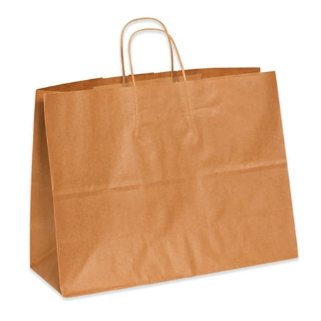 UPC: 0804800020233 | Box Partners Kraft Paper Shopping Bag 16x6x12 Kraft 250/CS – BXP BGS108K