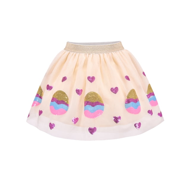 Jupe Tutu Fille Robe Œuf de Pâques Brillant Paillettes Colorées Taille 6 Ans