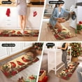 thumbnail image 5 of Christmas Kitchen Rugs Set of 2 (17x30+17x47) 2 Piece Red Merry Christmas Non-Slip Backing Kitchen Mats Water Resistant 2PCs Vintage Birds Kitchen Rugs, 5 of 5