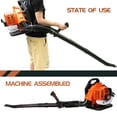 thumbnail image 3 of Floseru 52CC Gas Powered Backpack Leaf Blower, 1.7HP 2 Cycle 550CFM 200MPH , Commercial-Grade Gas Leaf Blower for Landscaping, Snow Removal, and Heavy-Duty Yard Work, 3 of 10