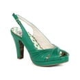 thumbnail image 1 of BP401-SELENE, 4" Ruched Peep Toe Sling Back, 1 of 2