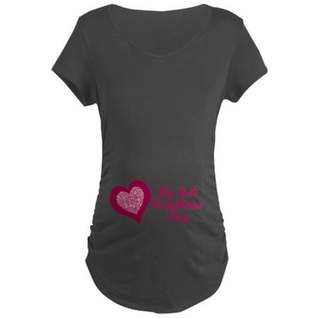 

CafePress - My First Valentines Day Maternity Maternity T Shir - Maternity Dark T-Shirt