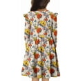 thumbnail image 3 of KISSMODA Girls Long Sleeve Casual A-Line Ruffle Skater Dress, 4-41 Years, 3 of 4