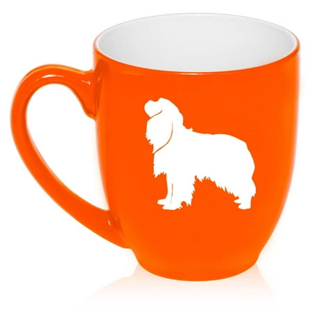 

Cavalier King Charles Spaniel Ceramic Coffee Mug Tea Cup Gift for Her Him Women Men Sister Friend Mom Dad Grandma Grandpa Daughter Son Birthday Cute Puppy Dog Lover (16oz Orange)