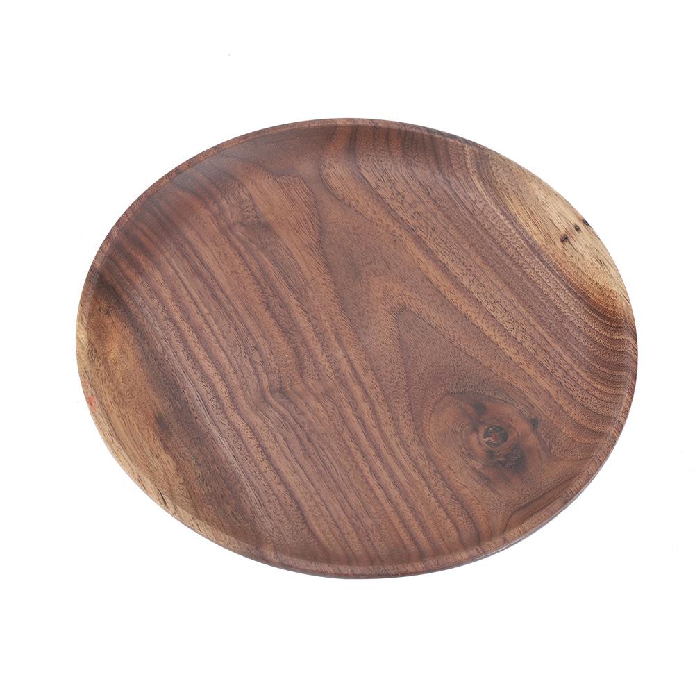 OTVIAP Smooth Healthy Painted Wooden Round Fruit Dessert Tray Office