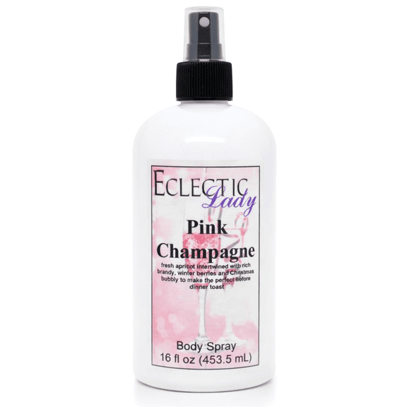Pink Champagne Body Spray, Eclectic Lady, Hydrating Mist, Unisex, 16 oz