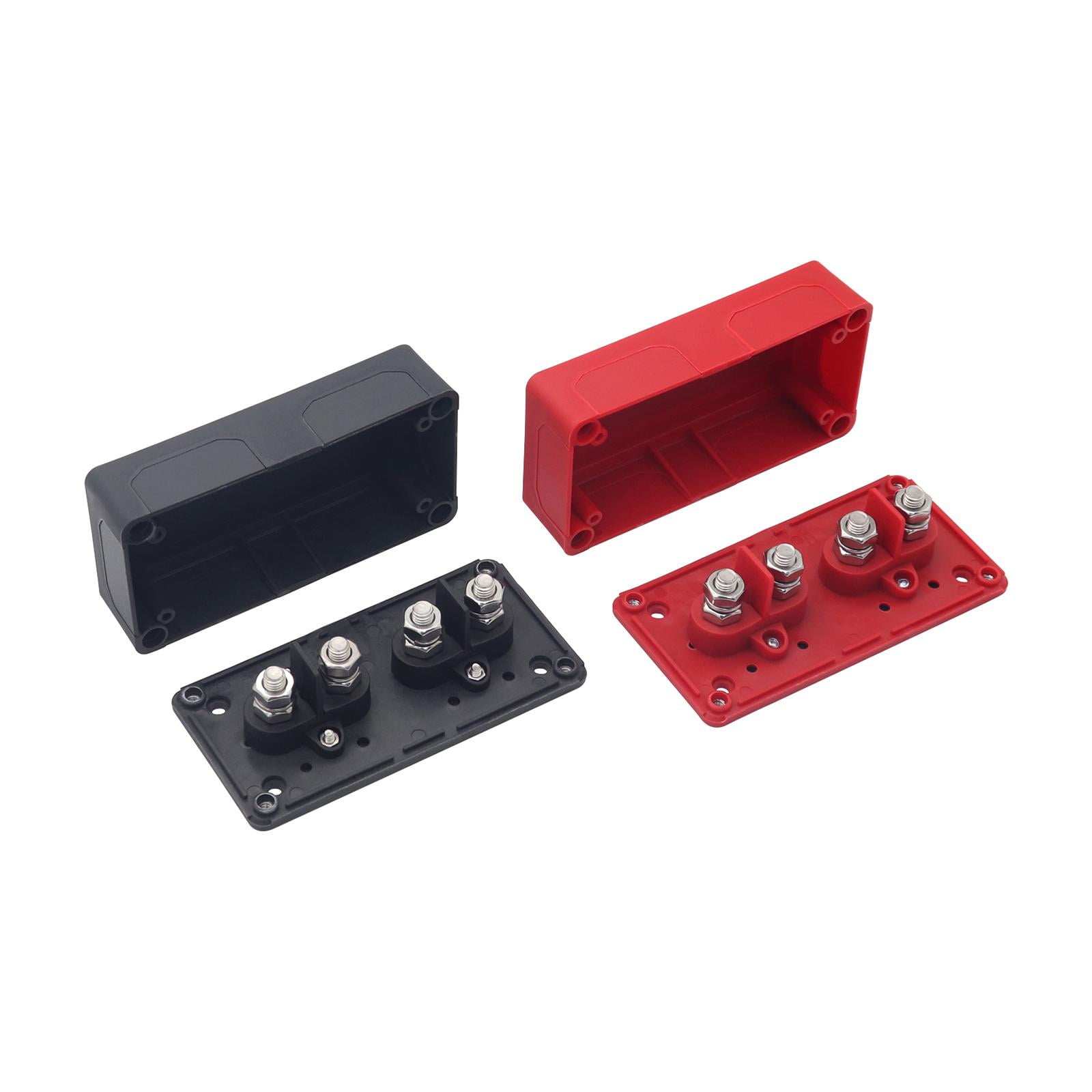 2x Power Distribution Block Junction Block Heavy Duty 300 Amp Rating Bus Bar Terminal Block for Truck Boat Car RV Marine Style D