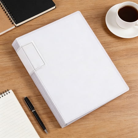 40 Pocket A4 Presentation Folder Clear Sheet Protector Document Storage for Office