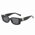 thumbnail image 2 of 2023 Retro Cat Eye Frame Sunglasses Women Luxury V Sun Glasses Men Fashion Rectangle Jelly Glasses With Metal Hinges Uv400, 2 of 3