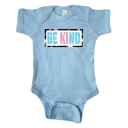 

Inktastic Be Kind Stencil in Trans Colors Gift Baby Boy or Baby Girl Bodysuit