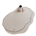 thumbnail image 1 of Carpet Simple Thickened Densified Odorless Machine Washable Area Rug for Living Room Irregular Shape Milky White 120x160cm/47.2x63in, 1 of 6