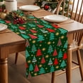 thumbnail image 5 of Christmas Trees Cotton Linen Table Runner for Dining Kitchen, Dark Green Xmas Tree Star Winter Holiday Wedding Outdoor Party Tablerunners Decoration, Dresser Scarf Coffee Tablecloth Runners 13"x60", 5 of 9