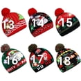 thumbnail image 4 of Gorro navideño de lana con LED de jacquard, gorro navideño de punto cálido para otoño e invierno, 4 of 5