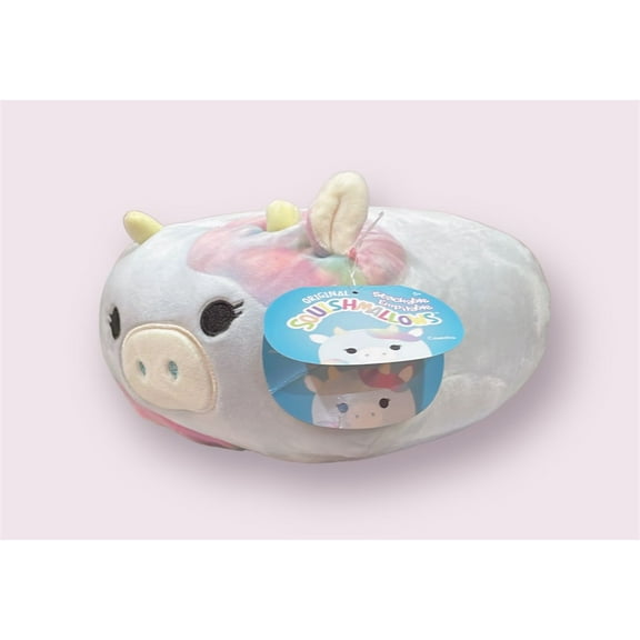 Squishmallows Official Kellytoy Stackable 8-Inch Caedia the Cow Plush Toy