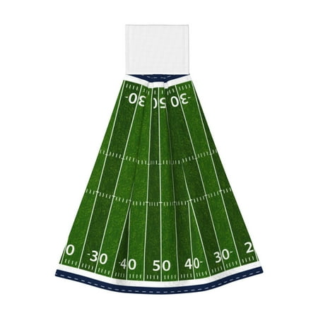 

Kdxio American Football Field Hand Towel with Loop Hanging Towel Absorbent Tie Towels for Kitchen Tea Bar Bathroom Decor