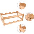 thumbnail image 3 of Wine Rack 8 Bottle 2-Tier Bamboo Wine Storage Easy-Assembly Space-Saving Wine Racks Countertop Cabinet Wine Holder Wine Storage Shelf for Kitchen Bar Pantry Wine Cellar Basement Countertop, 3 of 7