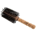 thumbnail image 1 of Ibiza Hair Cepillo de pelo de jabalí redondo profesional (EX5 80 mm) Ligero con cerdas reforzadas y mango de corcho para rizos sueltos Gran volumen y secciones grandes Añade textura y brillo para cabe, 1 of 5