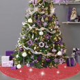 thumbnail image 4 of 36 Inch Glitter Christmas Tree Skirt Red Snowflake Velvet Tree Skirt for Christmas Party Décor Soft Tree Mat for Holiday Home Decorations, 4 of 7