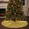 thumbnail image 7 of Gold Small Christmas Tree Skirt, 33 Inch Sparkle Sequin Tree Mat for Xmas Party Decor, 7 of 7