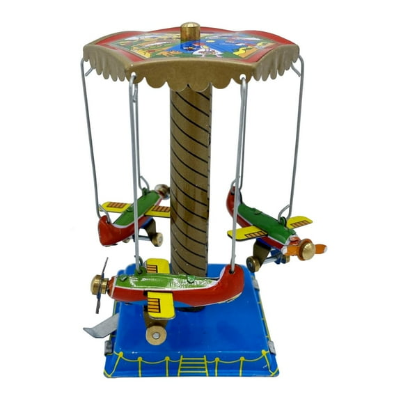 Alexander Taron 4" Vibrant Unique Collectible Tin Toy Airplane Carousel Figure