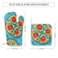thumbnail image 2 of Fun Pizza Oven Mitts And Pot Holders Sets of 4 Oven Gloves Set Potholders for Kitchen Cooking Baking Grilling Anti Scald Hot Pads And Heat Resistant, 2 of 6