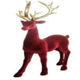 thumbnail image 2 of Ganz Velvet Standing Reindeer Christmas Figurine 11.6 x 8 Inch, 2 of 2