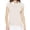 Blush/Ivory, variant on Women's Classic Contrast Collar Short Sleeve Knit Pullover Sweater MK3591-TBL/IVR-M
