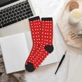 thumbnail image 6 of KLL White and Green Polka Dot Print Cool Socks Men's Women's Crew Socks Funny Crazy Novelty Stockings, 6 of 7