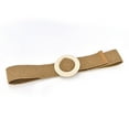 thumbnail image 3 of Belt for Women Solid Woven Elastic Casual Summer Stretch Skinny With Wooden Buckle Belts, 3 of 3