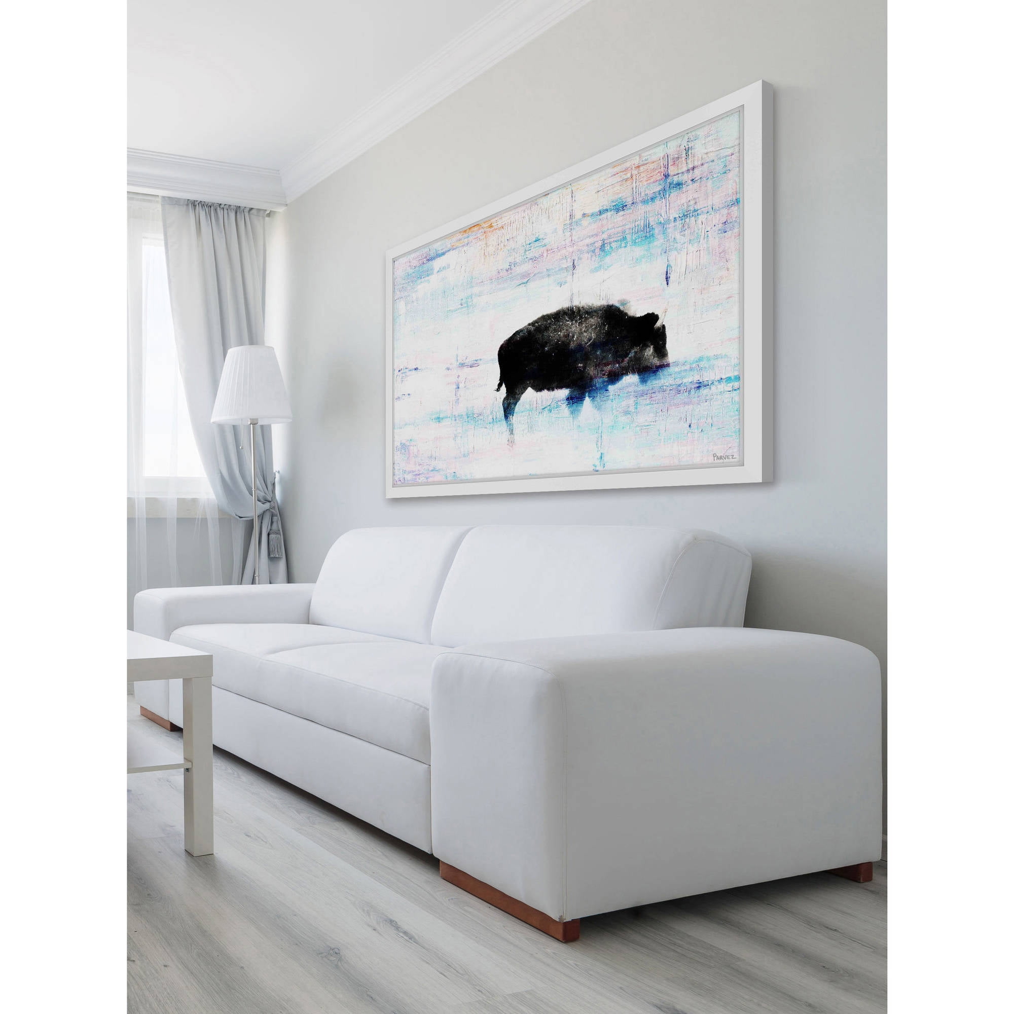 Parvez Taj "The Buffalo Knows" Framed Painting Print