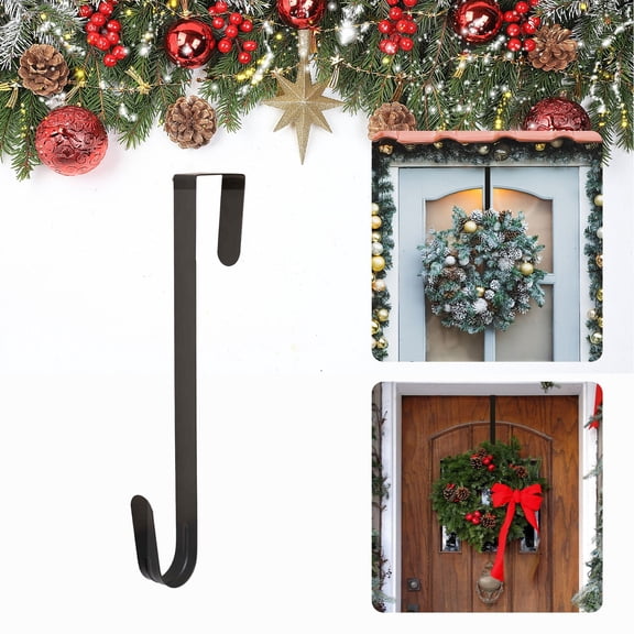 Wreath Hangers for Front Door,15" Wreath Hanger Door Wreath Hook Over The Door Hanger,Door Wreath Garland Hanger Metal Wreath Holder Door Hanger Hook for Spring Front Door Decorations