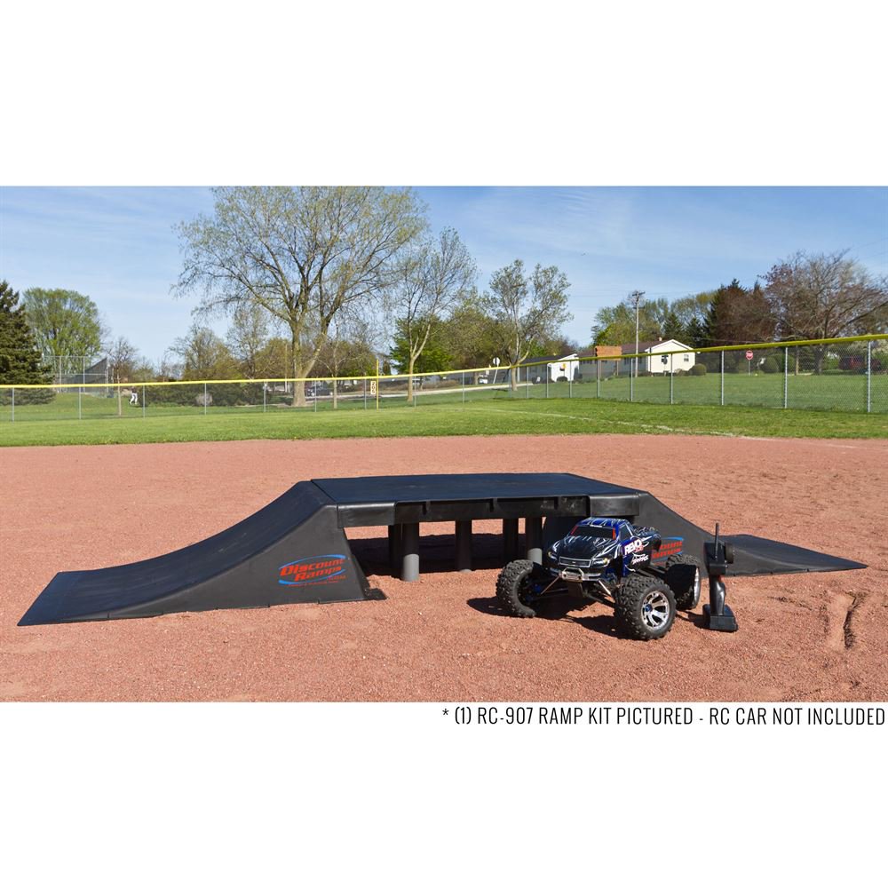 Super Fly Nitro RC Car Double Ramp with Center Bridge