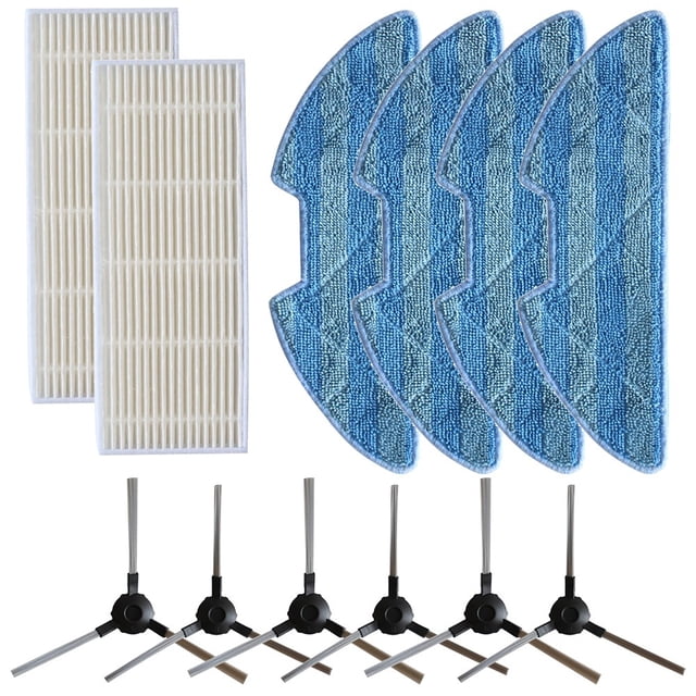 EchoBliss Paños De Fregona Con Filtros De Cepillo Lateral Para Iclebo Para G5 Para Kitfort Kt-552 Кт-566 Aspiradora