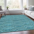 thumbnail image 3 of Dalyn Rugs Premium Machine Washable Mayfield AMF984 Teal 9' x 12' Rug, 3 of 7
