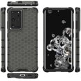 thumbnail image 4 of Funda protectora de PC y TPU a prueba de golpes con diseño de panal para Samsung Galaxy S21 Ultra 5g (blanca), 4 of 5
