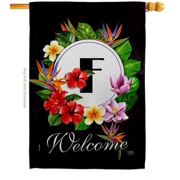 Breeze Decor H130266-BO Tropical F Summertime 28 x 40 in. Double-Sided Decorative Vertical House Flags for Decoration Banner Garden Yard Gift