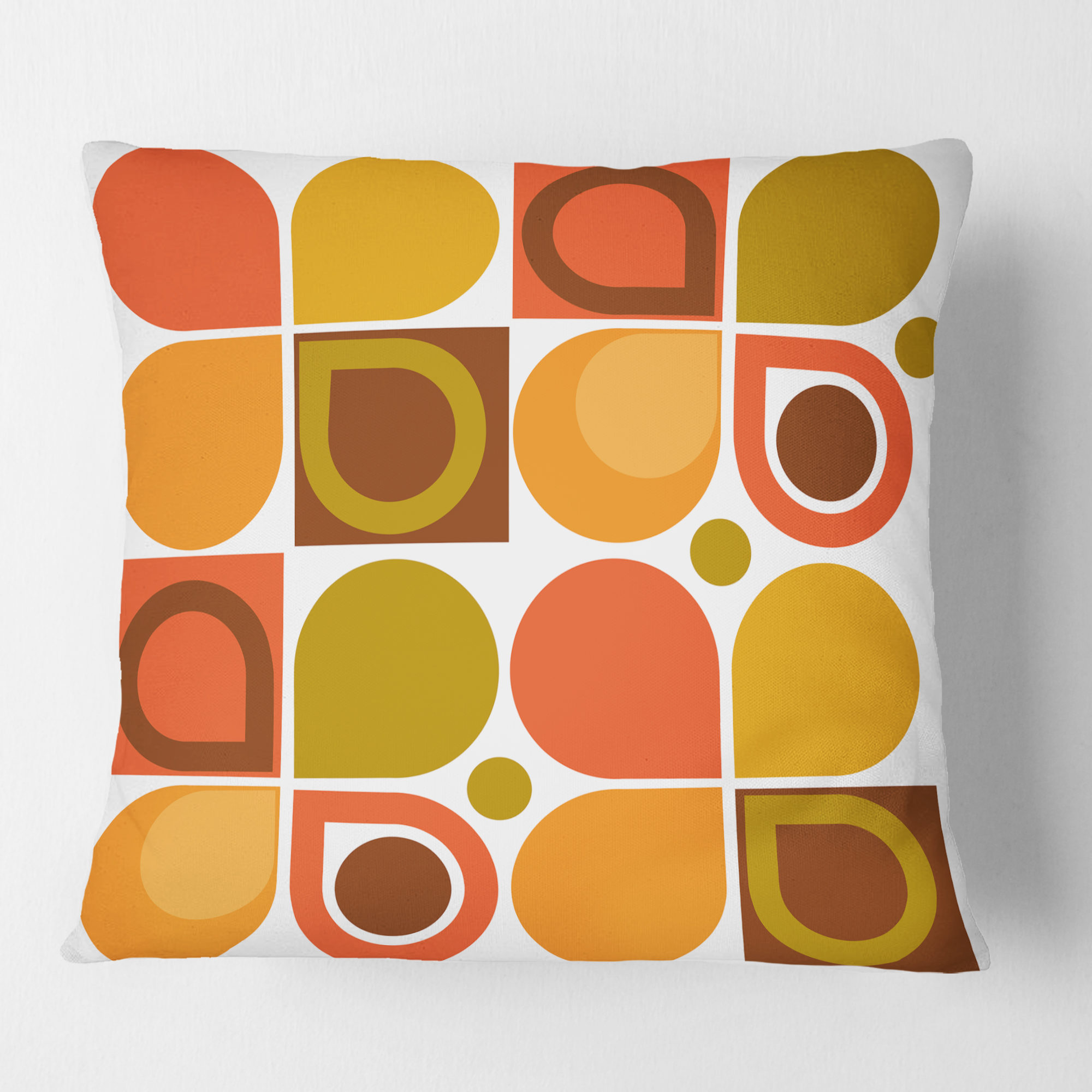 Designart Abstract Retro Geometric Pattern VI' Mid-Century Modern Throw Pillow - 18x18