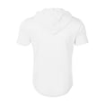 thumbnail image 4 of Curuila Mens Hoodies With Pocket Zip Up Short Sleeve Hooded Solid Color Sweatshirt For Men Summer Fashion Casual Tops White Size M, 4 of 5
