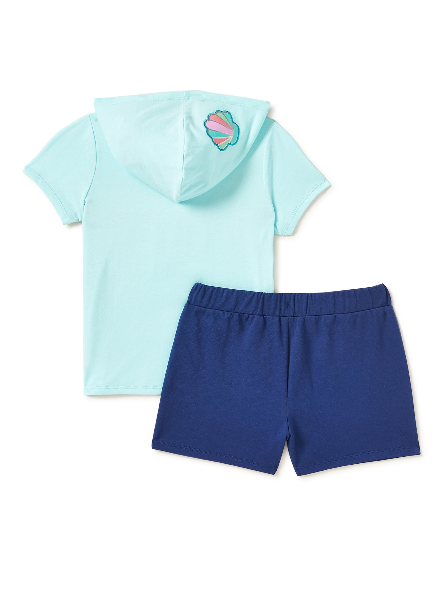 Disney The Little Mermaid Ariel Exclusive Girls Cosplay Hood and Shorts Set, 2-Piece Outfit, Sizes 4-18 & Plus