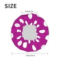 thumbnail image 4 of Kdxio Purlpe And White Polka Dot Print Shower Cap for Women,Elastic and Reusable,Double Waterproof Layers Bathing Hat, 4 of 6