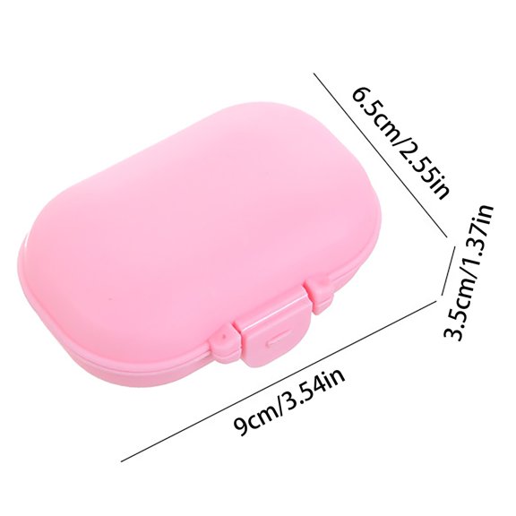 Under $10 Pill Organizer, Plastic Medication Organizer, Beige Portable 4 Compartment Travel Medicine Organizer, Moisture Proof Small Pill Box for Pocket And Purse