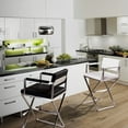 thumbnail image 7 of TOV Furniture Director Black Vegan Leather Counter Stool with Silver Legs, 7 of 7