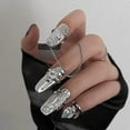 thumbnail image 2 of Jinsinto 4pcs Queen Fingernail Claw Nail Rings Set Finger Tip Protection Belly, 2 of 5