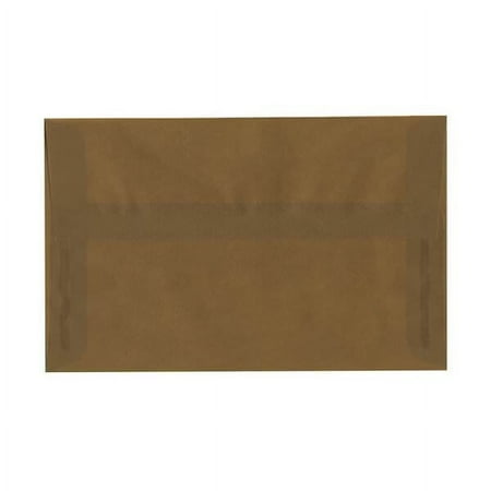 UPC: 0639713260618 | JAM A10 Translucent Envelopes  6×9.5  Brown  25/Pack  Earth Brown